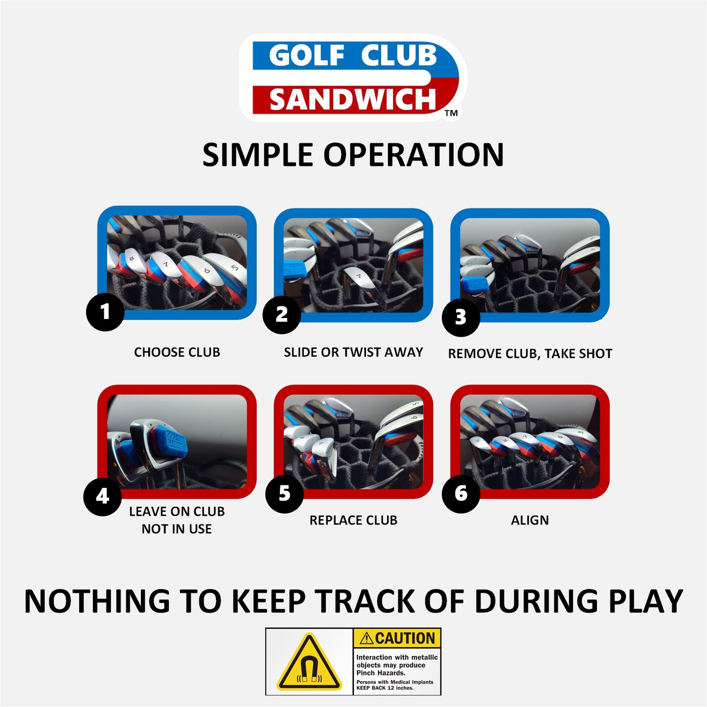 Golf Club Sandwich - Set of 8